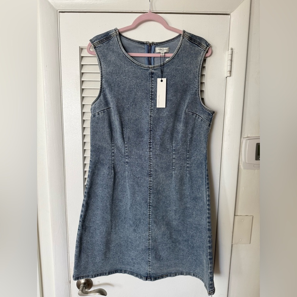 NWT 🌟 HABITUAL Denim Sleeveless Mini Dress size XL